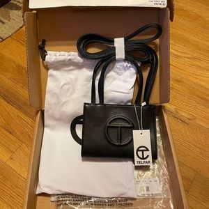 Brand New Small Black Telfar Shopping Bag